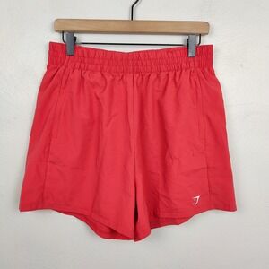 Gymshark Woven Pocket Shorts Womens Medium Sundried Red Lightweight Gym Athletic